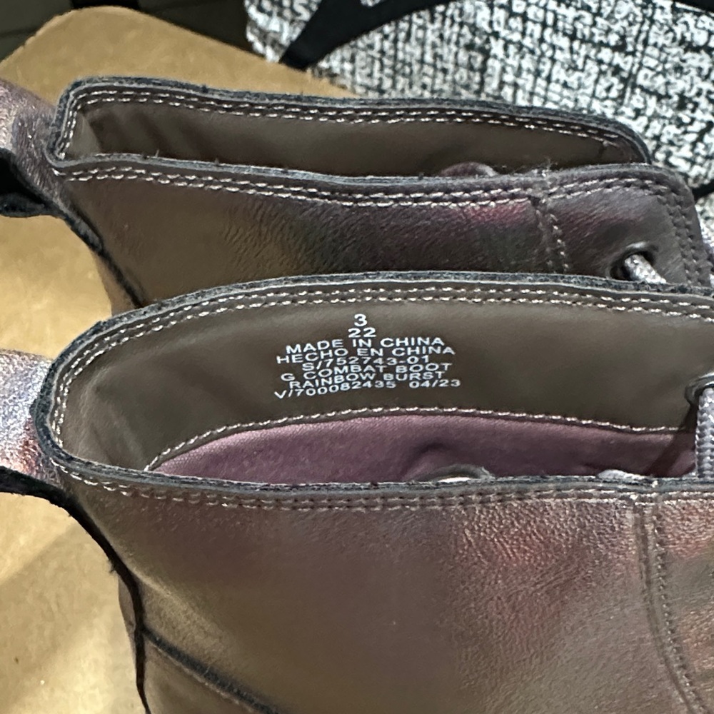 Old Navy Kids Iridescent Lace-Up Boots - Picture 5 of 6